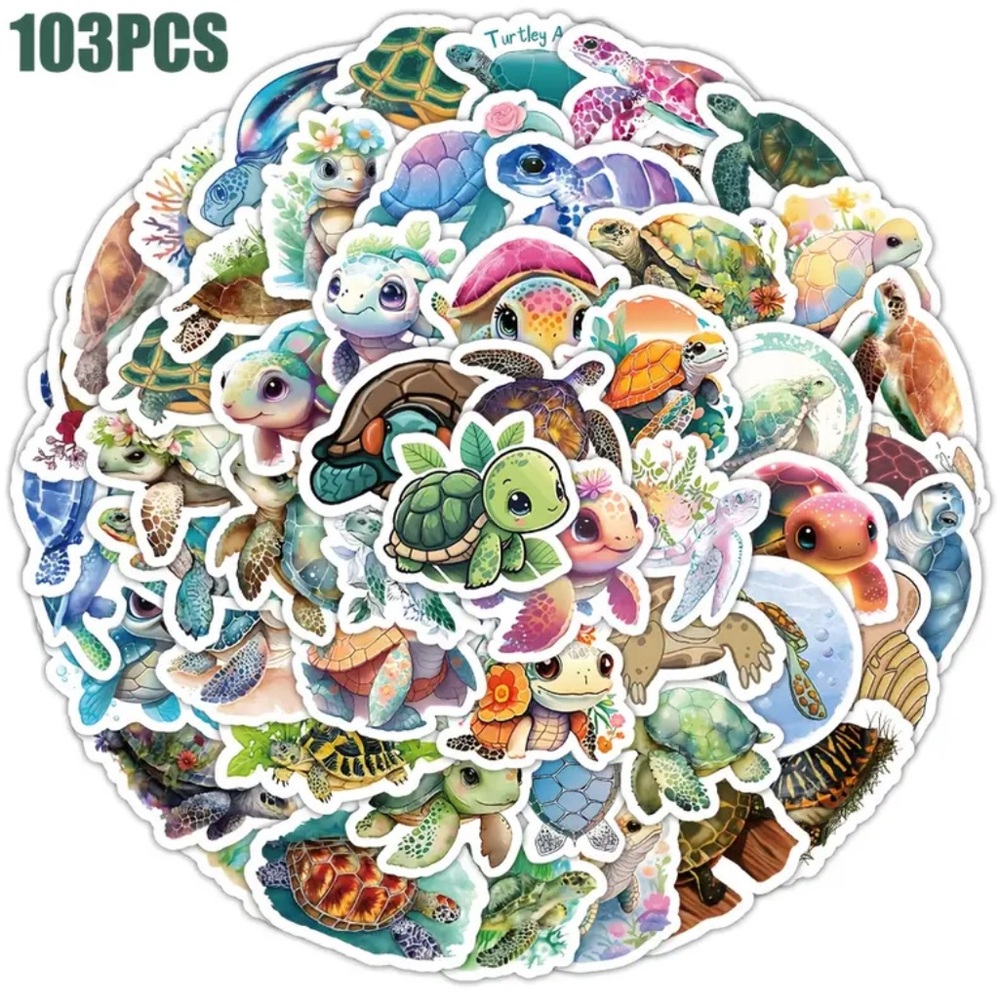 103 Pc Turtle Stickers